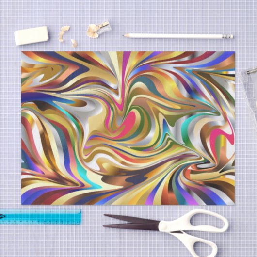 psychedelisch abstract tissuepapier (Craft)