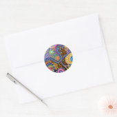 Psychedelisch abstracte patroon ronde sticker (Envelop)