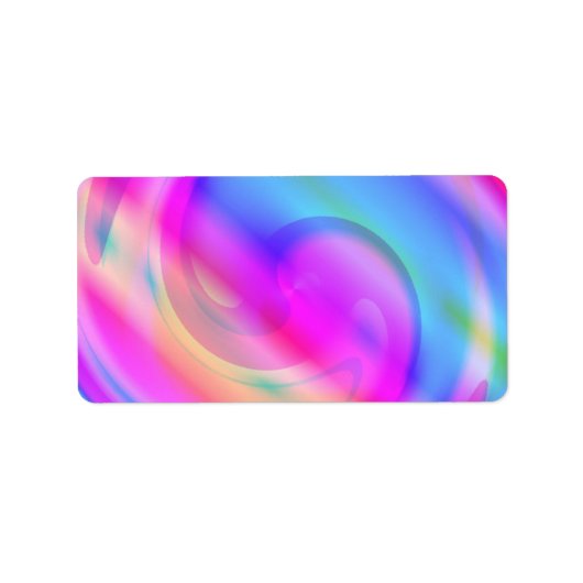 Psychedelisch Adreslabel Etiket (Voorkant)