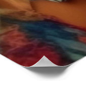 Psychedelisch Afrikaans-Amerikaans Vibrant Poster (Hoek)