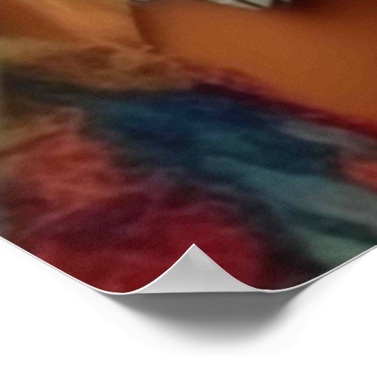 Psychedelisch Afrikaans-Amerikaans Vibrant Poster (Hoek)