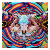 Psychedelisch astraal vlak perfect poster (Voorkant)