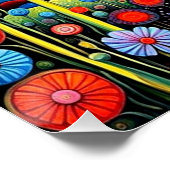 Psychedelisch berglandschap 2 perfect poster (Hoek)