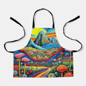 Psychedelisch berglandschap 2 schort (Voorkant)