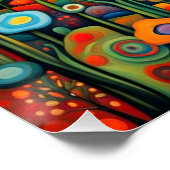 Psychedelisch berglandschap 4 perfect poster (Hoek)