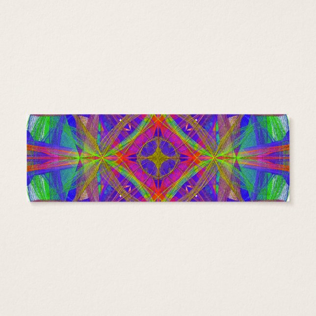 Psychedelisch bladwijzer mini visitekaartjes (Achterkant)