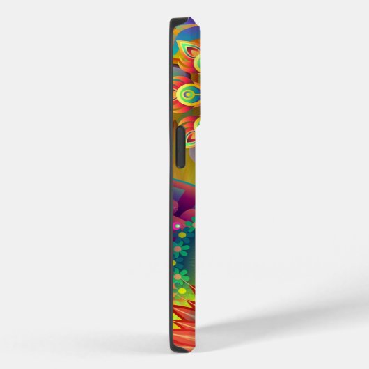 Psychedelisch bloemenpatroon Case-Mate iPhone case (Achterkant / Rechts)