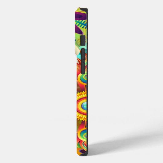 Psychedelisch bloemenpatroon Case-Mate iPhone case (Achterkant / Links)