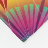 Psychedelisch bloemenpatroon fleece deken (Hoek)