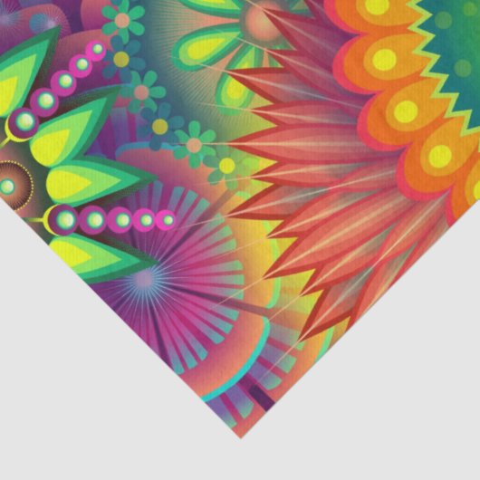 psychedelisch bloementissuepapier tissuepapier (Detail)