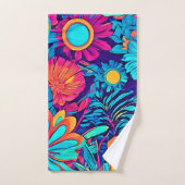 Psychedelisch bloemtapijt bad handdoek (Handdoek)