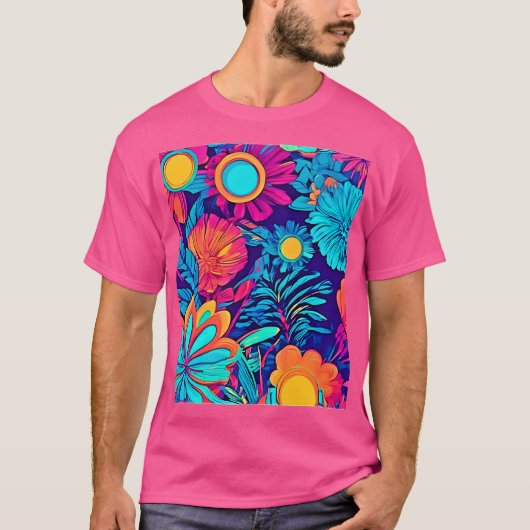 Psychedelisch bloemtapijt t-shirt (Voorkant)