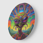Psychedelisch buitenaards portret grote klok (Hoek)