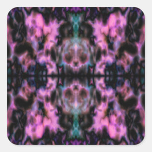 Psychedelisch caleidoscoop vierkante sticker