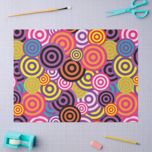 psychedelisch cirkelpapier tissuepapier (Craft)