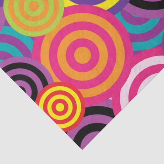 psychedelisch cirkelpapier tissuepapier (Detail)