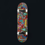 Psychedelisch dek voor skateboard<br><div class="desc">Maak dit Psychedelische Dek helemaal naar uw eigen hand door uw tekst toe te voegen. Om toegang te krijgen tot geavanceerde bewerkingstools,  gaat u naar "Personaliseer deze sjabloon" en klikt u op "Details". Scroll naar beneden en klik op de "Klik om verder aan te passen" link.</div>