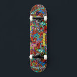 Psychedelisch dek voor skateboard<br><div class="desc">Maak dit Psychedelische Dek helemaal naar uw eigen hand door uw tekst toe te voegen. Om toegang te krijgen tot geavanceerde bewerkingstools,  gaat u naar "Personaliseer deze sjabloon" en klikt u op "Details". Scroll naar beneden en klik op de "Klik om verder aan te passen" link.</div>