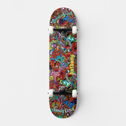 Psychedelisch dek voor skateboard (Voorkant)