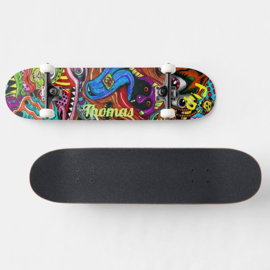 Psychedelisch dek voor skateboarders persoonlijk skateboard (Horizontaal)