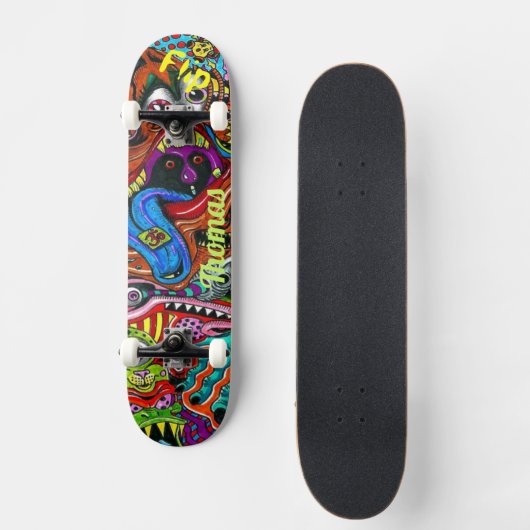 Psychedelisch dek voor skateboarders persoonlijk skateboard (Voorkant)