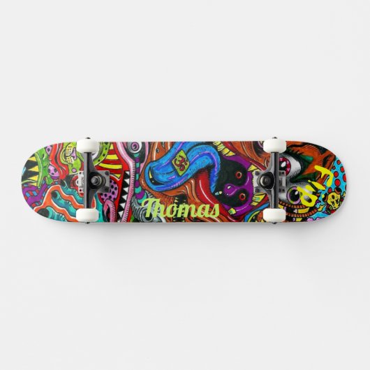 Psychedelisch dek voor skateboarders persoonlijk skateboard (Horizontaal)