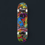 Psychedelisch dek voor skateboarders persoonlijk skateboard<br><div class="desc">Maak dit psychedelische dek voor skateboarders helemaal naar je eigen hand door je tekst toe te voegen. Om toegang te krijgen tot geavanceerde bewerkingstools, ga je naar "Personaliseer deze sjabloon" en klik je op "Details". Scroll naar beneden en klik op de "klik om verder aan te passen" link.</div>