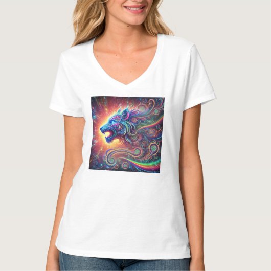 Psychedelisch dier - Galactische geest T-shirt (Voorkant)