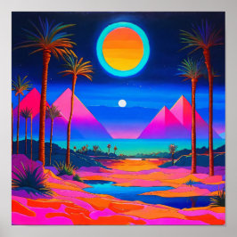 Psychedelisch Egypte Poster