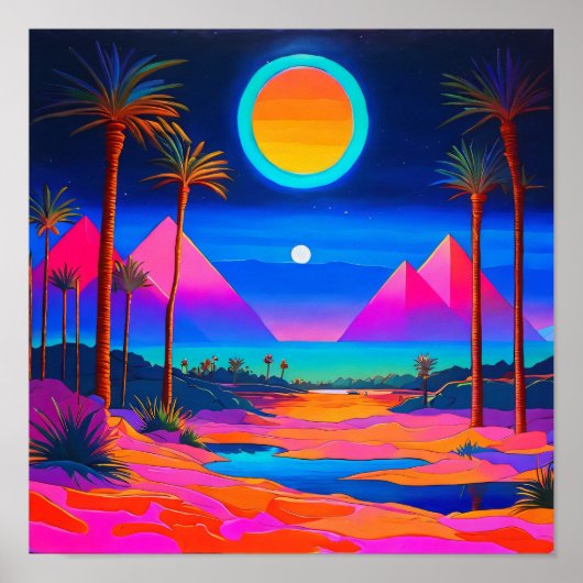 Psychedelisch Egypte Poster (Voorkant)