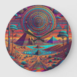 Psychedelisch Egyptisch Landschap Grote Klok