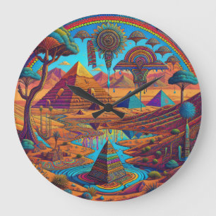 Psychedelisch Egyptisch Landschap Grote Klok