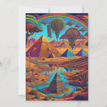 Psychedelisch Egyptisch Landschap