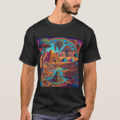 Psychedelisch Egyptisch landschap T-shirt (Voorkant)