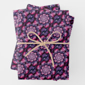 Psychedelisch Fractal Flower Wrapping Paper (In situ)