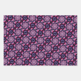 Psychedelisch Fractal Flower Wrapping Paper