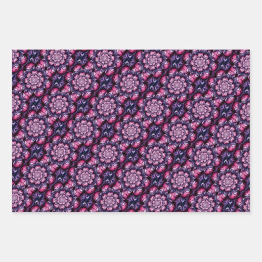 Psychedelisch Fractal Flower Wrapping Paper (Voorkant)