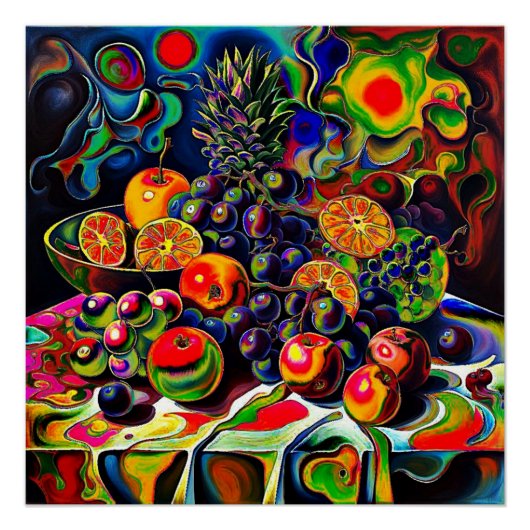 Psychedelisch fruit 4 perfect poster (Voorkant)