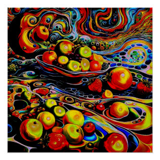 Psychedelisch fruit 5 perfect poster