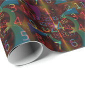 Psychedelisch getallenpatroon, hypnotiserend ontwe cadeaupapier (Rol Hoek)