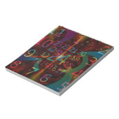 Psychedelisch getallenpatroon, hypnotiserend ontwe notitieblok (Linkerzijde)