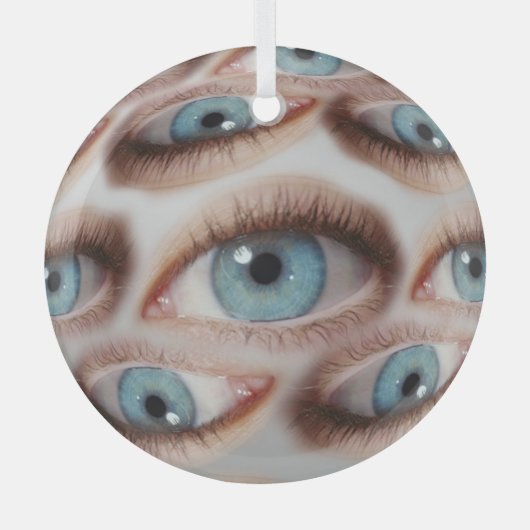 Psychedelisch gezichtsvermogen: Abstracte oogillus Glas Ornament (Voorkant)
