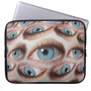 Psychedelisch gezichtsvermogen: Abstracte oogillus Laptop Sleeve