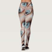 Psychedelisch gezichtsvermogen: Abstracte oogillus Leggings (Achterkant)