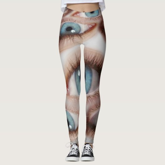 Psychedelisch gezichtsvermogen: Abstracte oogillus Leggings (Voorkant)