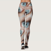Psychedelisch gezichtsvermogen: Abstracte oogillus Leggings (Achterkant)