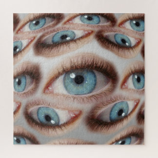 Psychedelisch gezichtsvermogen: Abstracte oogillus Legpuzzel