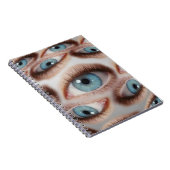 Psychedelisch gezichtsvermogen: Abstracte oogillus Notitieboek (Rechterzijde)