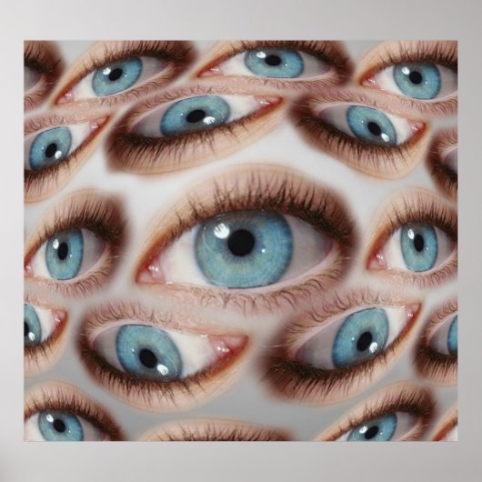 Psychedelisch gezichtsvermogen: Abstracte oogillus Poster (Voorkant)
