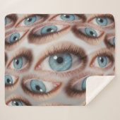 Psychedelisch gezichtsvermogen: Abstracte oogillus Sherpa Deken (Voorkant (horizontaal))